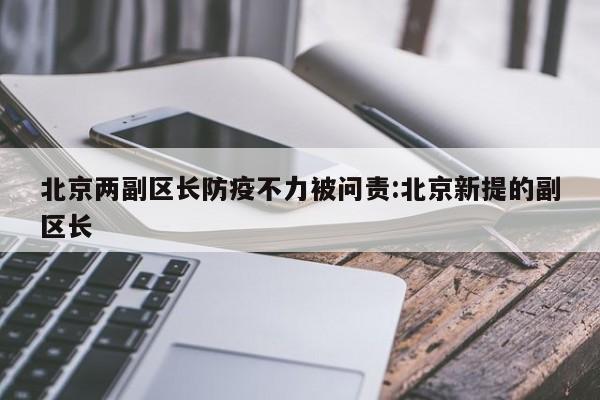北京两副区长防疫不力被问责:北京新提的副区长